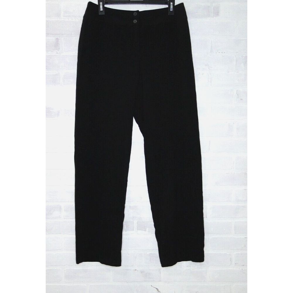 Chico's Additions Urbane Apprentice Regular Pants Black Size 1.5 Button Zip New